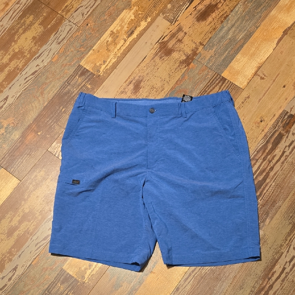 Greg‎ Norman Collection Blue Flat Front Men's Shorts Size 38